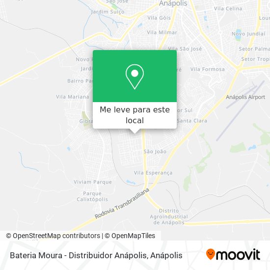 Bateria Moura - Distribuidor Anápolis mapa