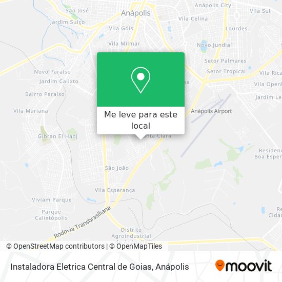 Instaladora Eletrica Central de Goias mapa