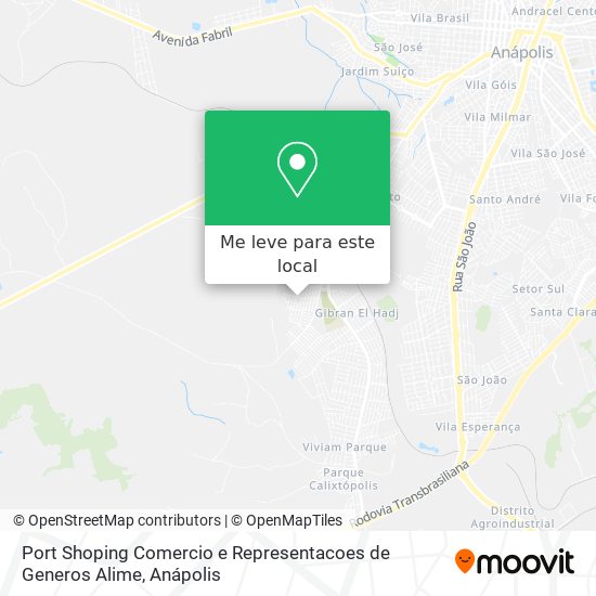 Port Shoping Comercio e Representacoes de Generos Alime mapa