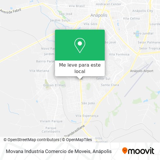 Movana Industria Comercio de Moveis mapa