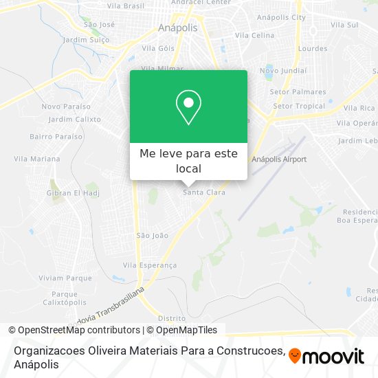 Organizacoes Oliveira Materiais Para a Construcoes mapa