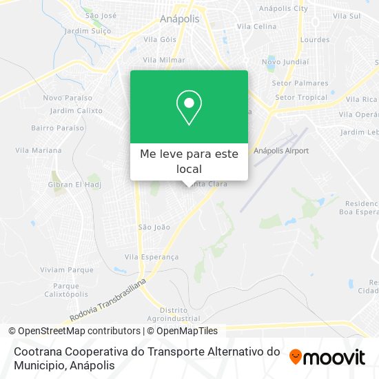 Cootrana Cooperativa do Transporte Alternativo do Municipio mapa