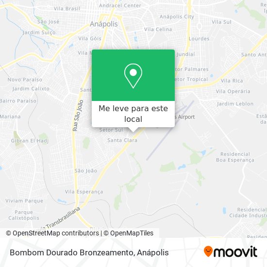 Bombom Dourado Bronzeamento mapa