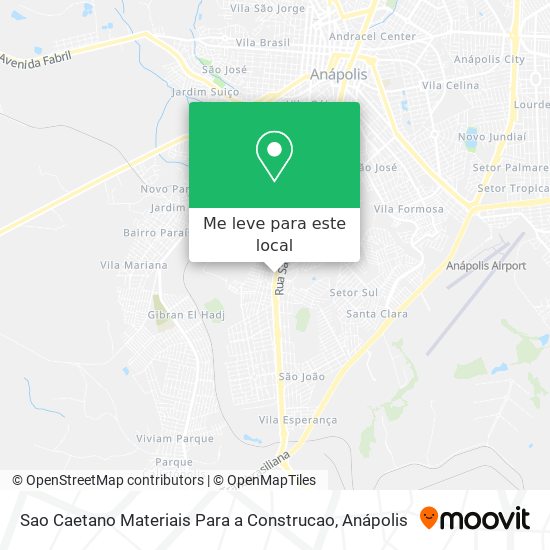 Sao Caetano Materiais Para a Construcao mapa