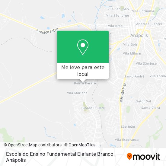 Escola do Ensino Fundamental Elefante Branco mapa