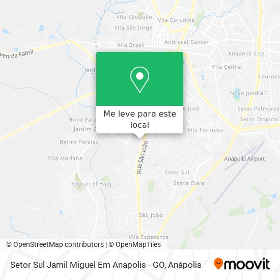 Setor Sul Jamil Miguel Em Anapolis - GO mapa