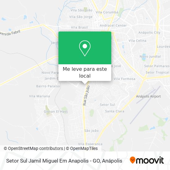 Setor Sul Jamil Miguel Em Anapolis - GO mapa