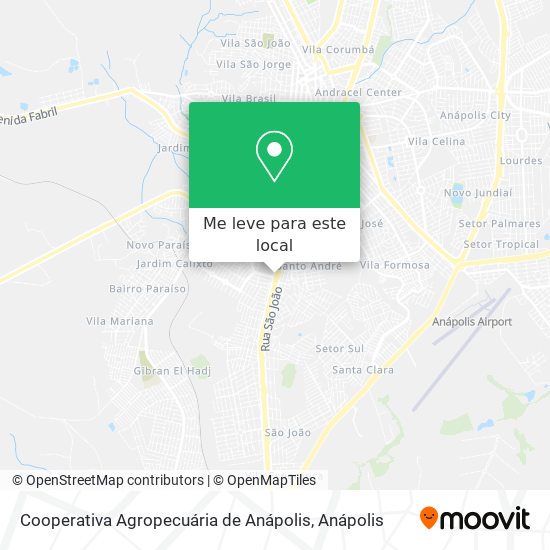 Cooperativa Agropecuária de Anápolis mapa