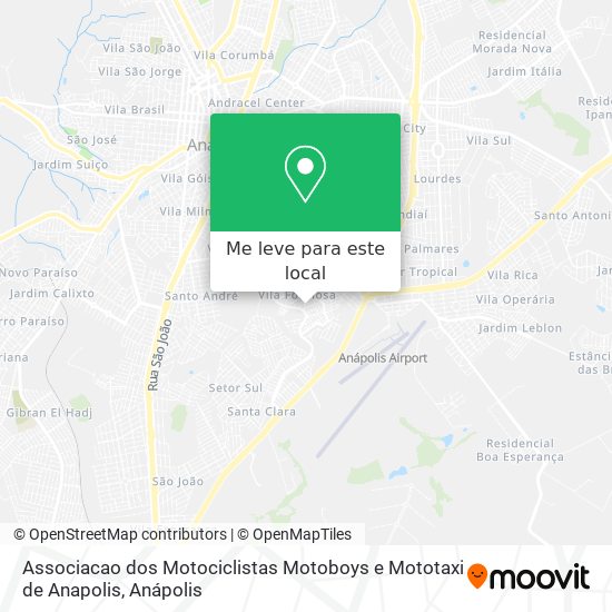 Associacao dos Motociclistas Motoboys e Mototaxi de Anapolis mapa