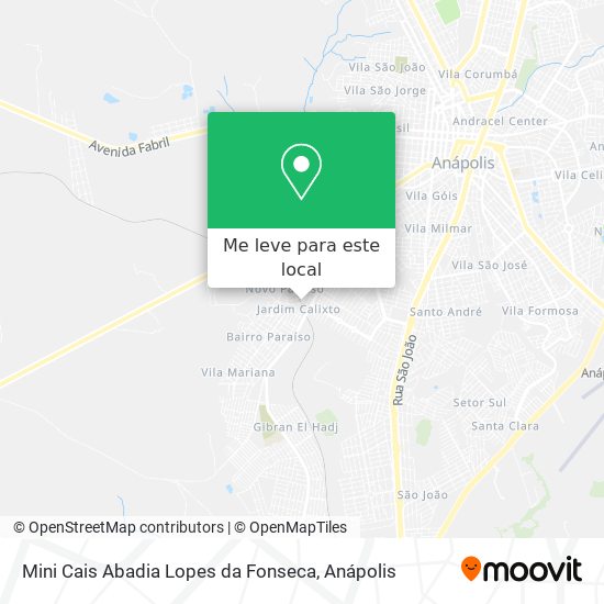Mini Cais Abadia Lopes da Fonseca mapa