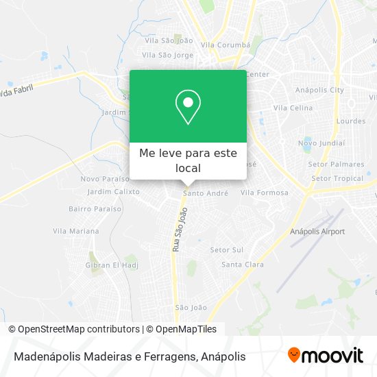 Madenápolis Madeiras e Ferragens mapa