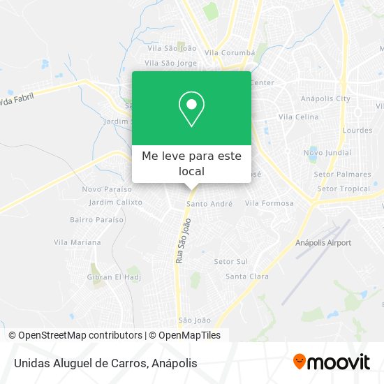 Unidas Aluguel de Carros mapa