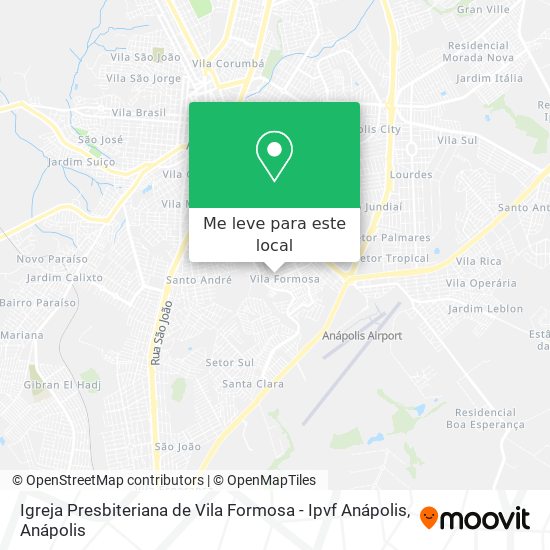 Igreja Presbiteriana de Vila Formosa - Ipvf Anápolis mapa