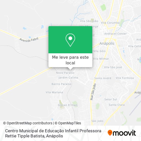 Centro Municipal de Educação Infantil Professora Rettie Tipple Batista mapa