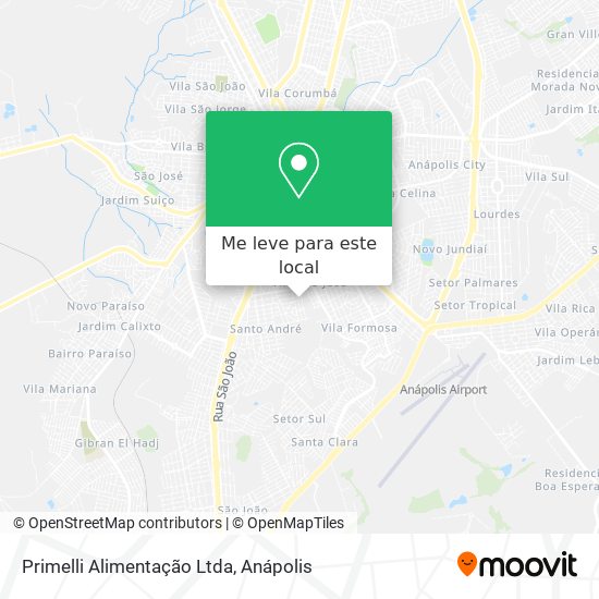 Primelli Alimentação Ltda mapa