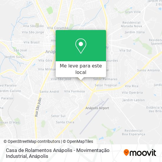 Casa de Rolamentos Anápolis - Movimentação Industrial mapa