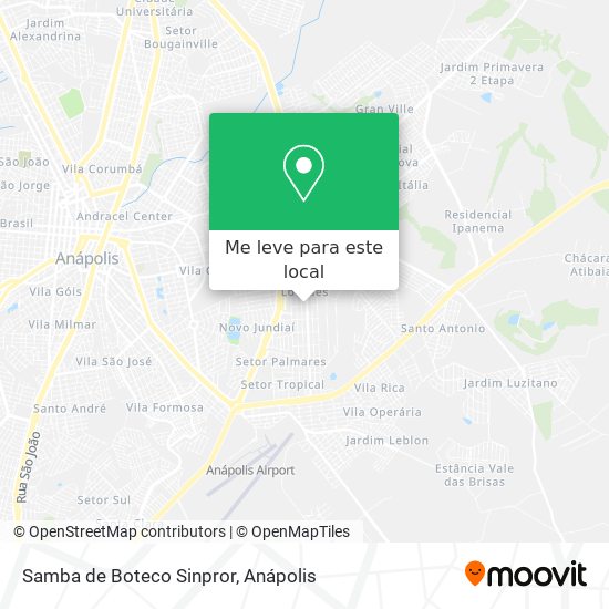 Samba de Boteco Sinpror mapa