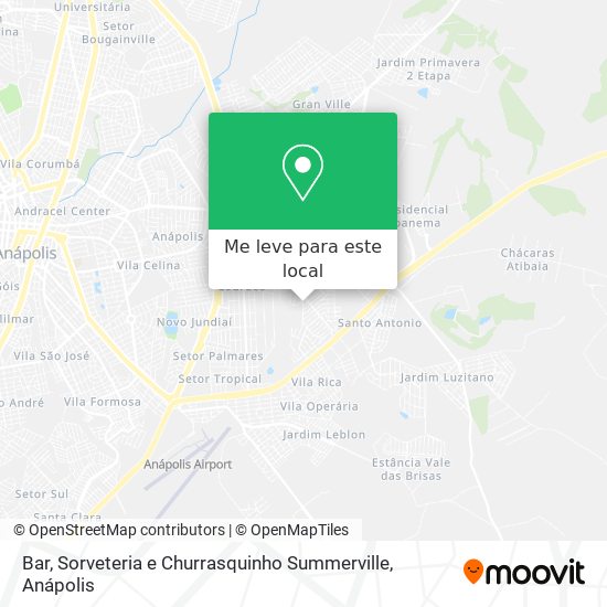 Bar, Sorveteria e Churrasquinho Summerville mapa