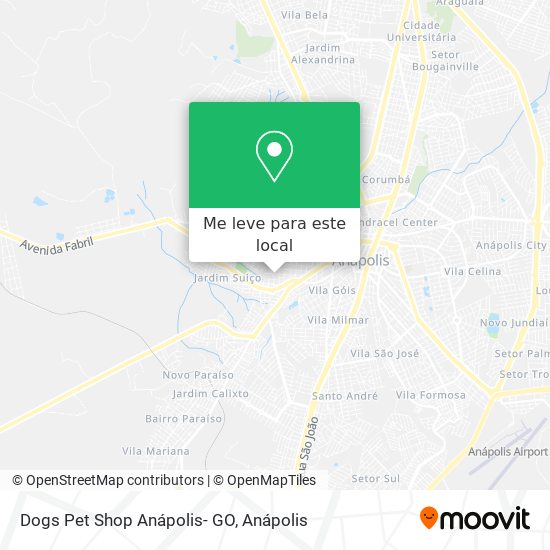 Dogs Pet Shop Anápolis- GO mapa