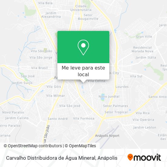 Carvalho Distribuidora de Água Mineral mapa
