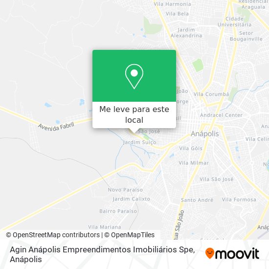 Agin Anápolis Empreendimentos Imobiliários Spe mapa