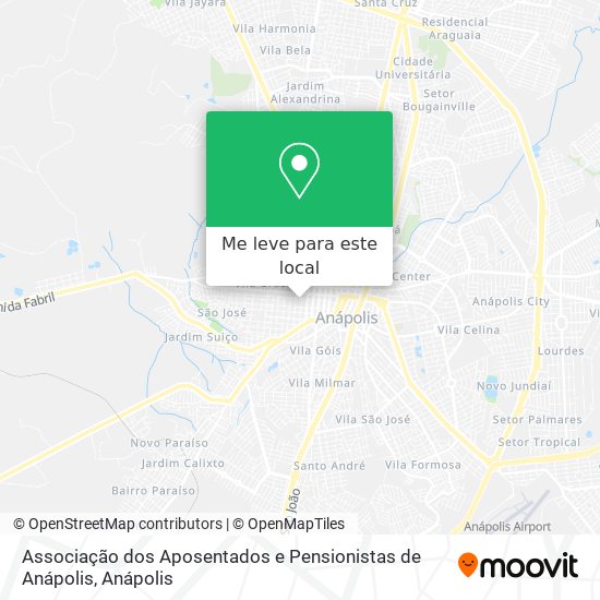 Associação dos Aposentados e Pensionistas de Anápolis mapa