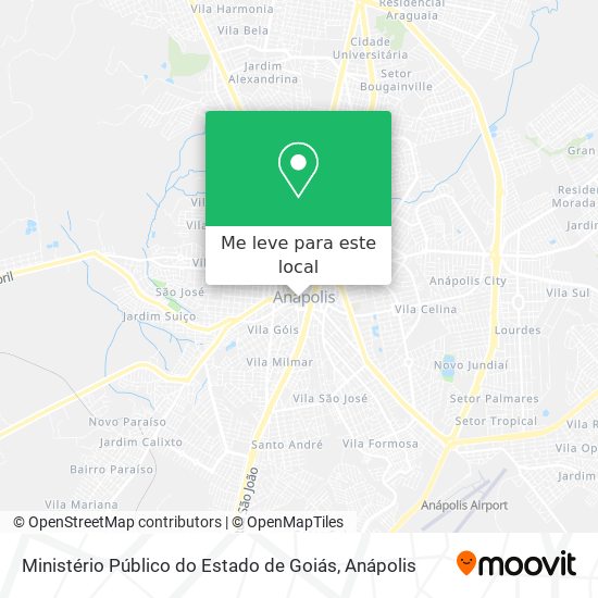 Ministério Público do Estado de Goiás mapa