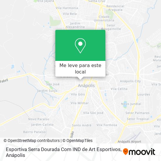 Esportiva Serra Dourada Com IND de Art Esportivos mapa