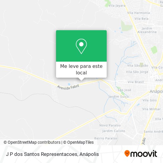 J P dos Santos Representacoes mapa