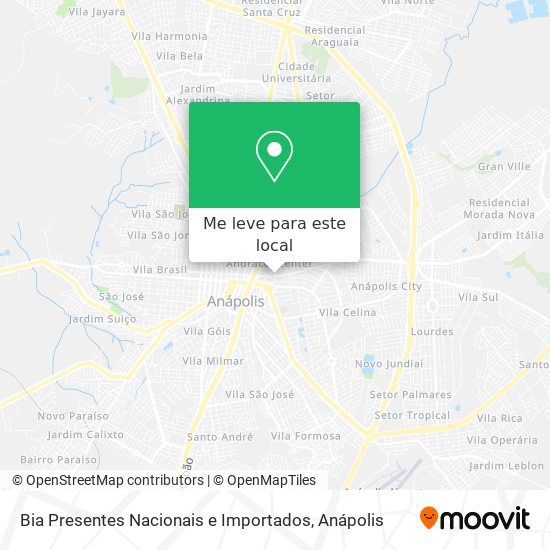 Bia Presentes Nacionais e Importados mapa