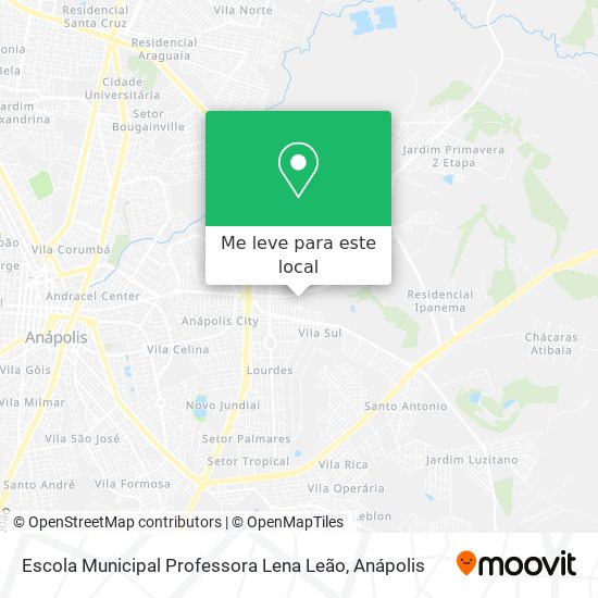 Escola Municipal Professora Lena Leão mapa
