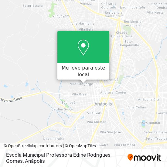 Escola Municipal Professora Edine Rodrigues Gomes mapa