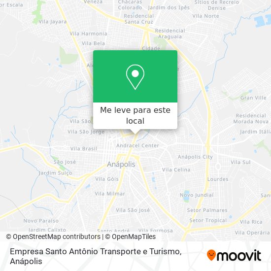 Empresa Santo Antônio Transporte e Turismo mapa