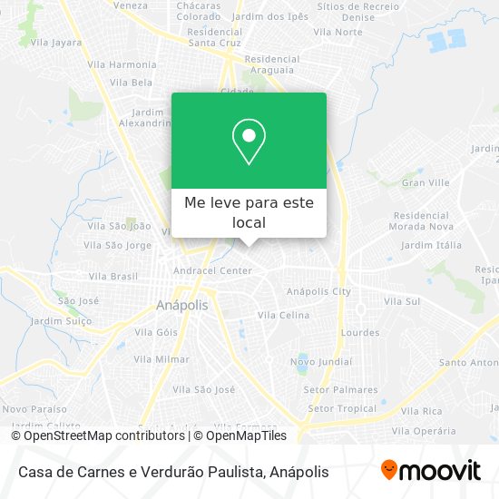 Casa de Carnes e Verdurão Paulista mapa