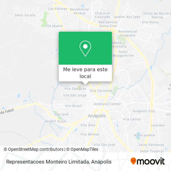 Representacoes Monteiro Limitada mapa