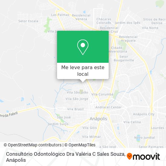 Consultório Odontológico Dra Valéria C Sales Souza mapa