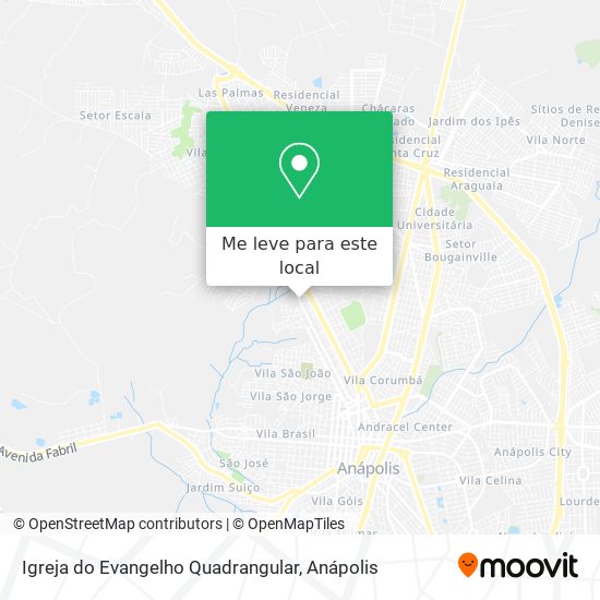 Igreja do Evangelho Quadrangular mapa