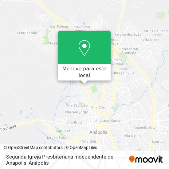 Segunda Igreja Presbiteriana Independente de Anapolis mapa