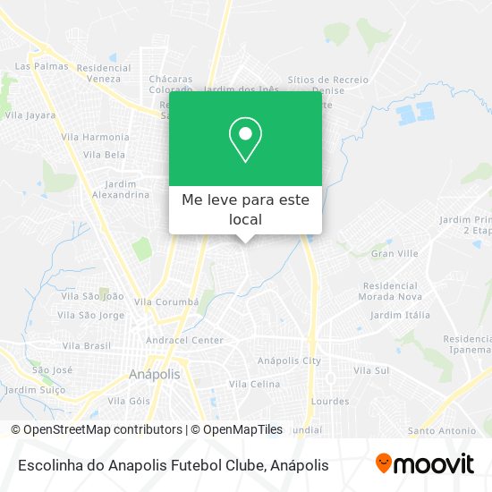 Escolinha do Anapolis Futebol Clube mapa