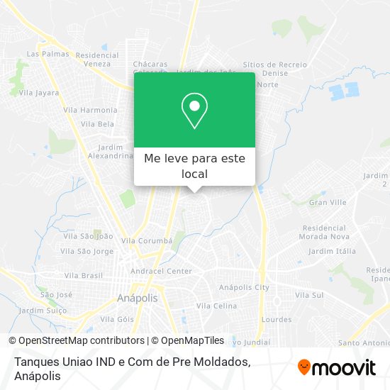 Tanques Uniao IND e Com de Pre Moldados mapa