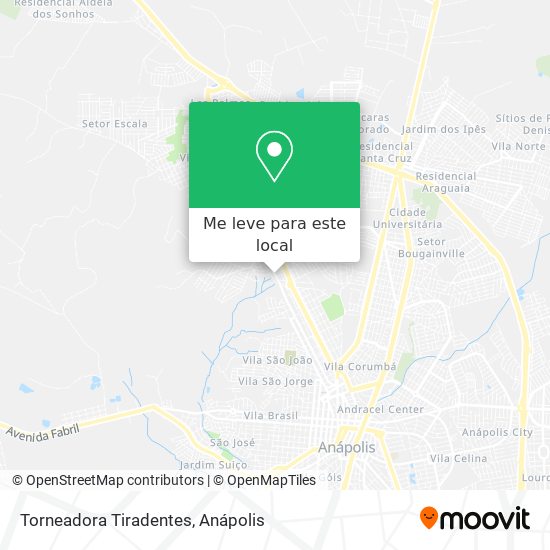 Torneadora Tiradentes mapa
