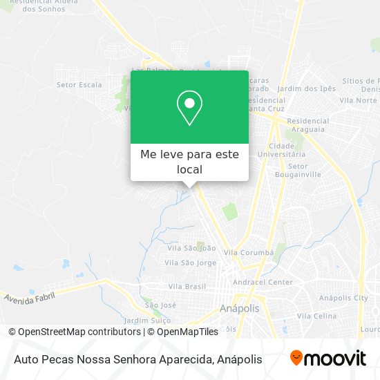 Auto Pecas Nossa Senhora Aparecida mapa