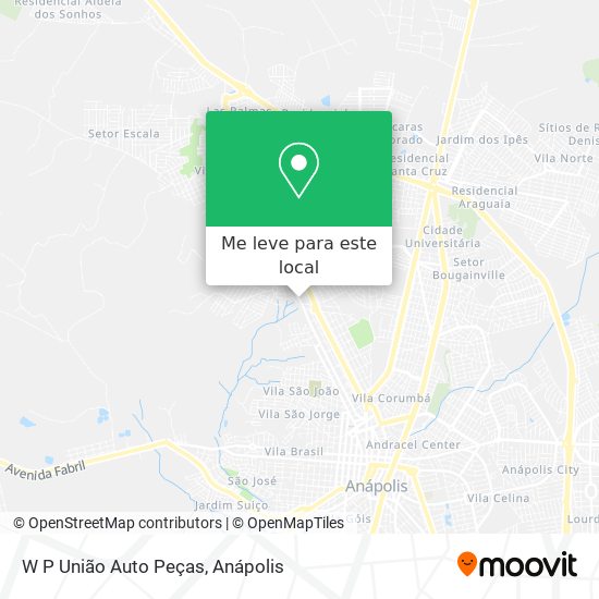 W P União Auto Peças mapa