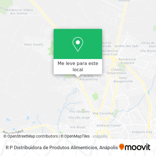 R P Distribuidora de Produtos Alimenticios mapa