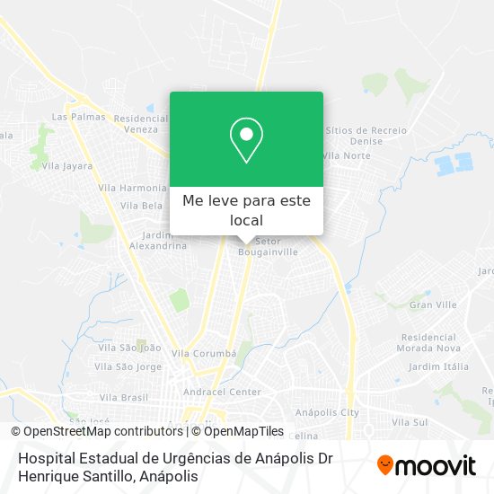 Hospital Estadual de Urgências de Anápolis Dr Henrique Santillo mapa