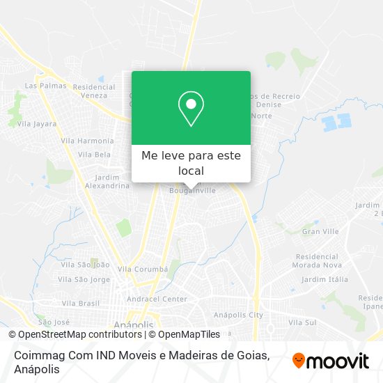 Coimmag Com IND Moveis e Madeiras de Goias mapa