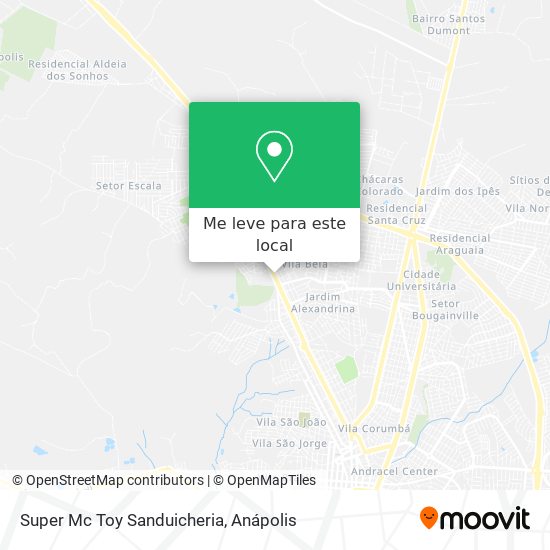 Super Mc Toy Sanduicheria mapa