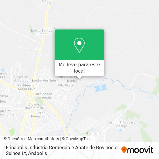 Frinapolis Industria Comercio e Abate de Bovinos e Suinos Lt mapa