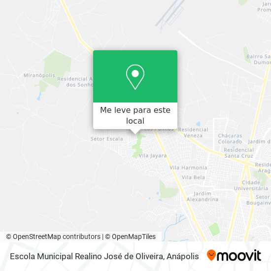 Escola Municipal Realino José de Oliveira mapa