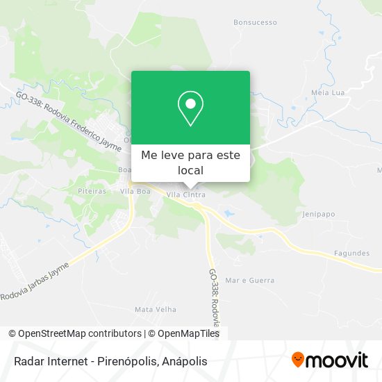 Radar Internet - Pirenópolis mapa